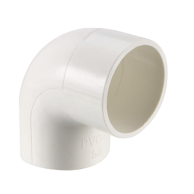 Accesorio de tubería 50mm Codo deslizante de 90 grados Conector Blanco 10Pcs