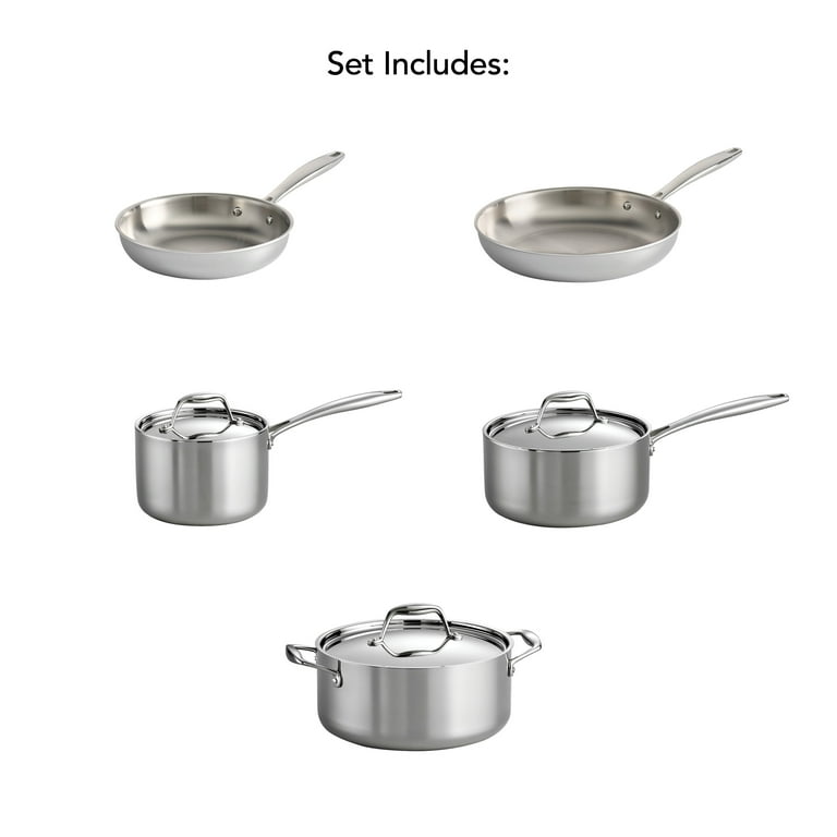 Tramontina 8PC Tri-Ply Stainless Steel Cookware Set