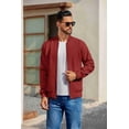 thumbnail image 3 of COOFANDY Mens Flight Bomber Jacket Lightweight Casual Jackets Softshell Varisty Jacket, 3 of 6