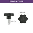 thumbnail image 2 of Uxcell Star Knobs, M8x20mm Plastic Hex Shaped Clamping Handle Screw Knobs, Hand Tightening Star Screw Knob, 2 of 6