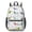 White, variant on Dog Paw Print Gray White Pattern 17" School Backpacks for Teens,Waterproof Oxford Fabric,S-Shape Padded Straps for School,Travel,Hiking,Camping