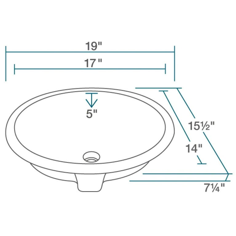 MR Direct Undermount Porcelain Bathroom Sink in White MR Direct Undermount Porcelain Bathroom Sink in White