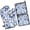 Blue Roses, variant on Abstract Leaves Kitchen Oven Mitt and Pot Holder Sets 2 Pcs for Baking, Cooking and Grilling, Heat Resistant Up To 392 °F