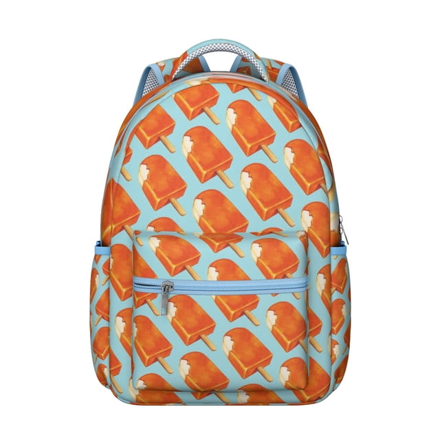 Life is Better with Ice Cream Students Backpack Colorful Ice Cream Lover School Bag with Sweet Treats Dessert Pattern, Durable and Comfortable for Students