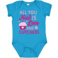 thumbnail image 3 of Inktastic Valentines Day All you Need is Love and Cupcakes Boys or Girls Baby Bodysuit, 3 of 5