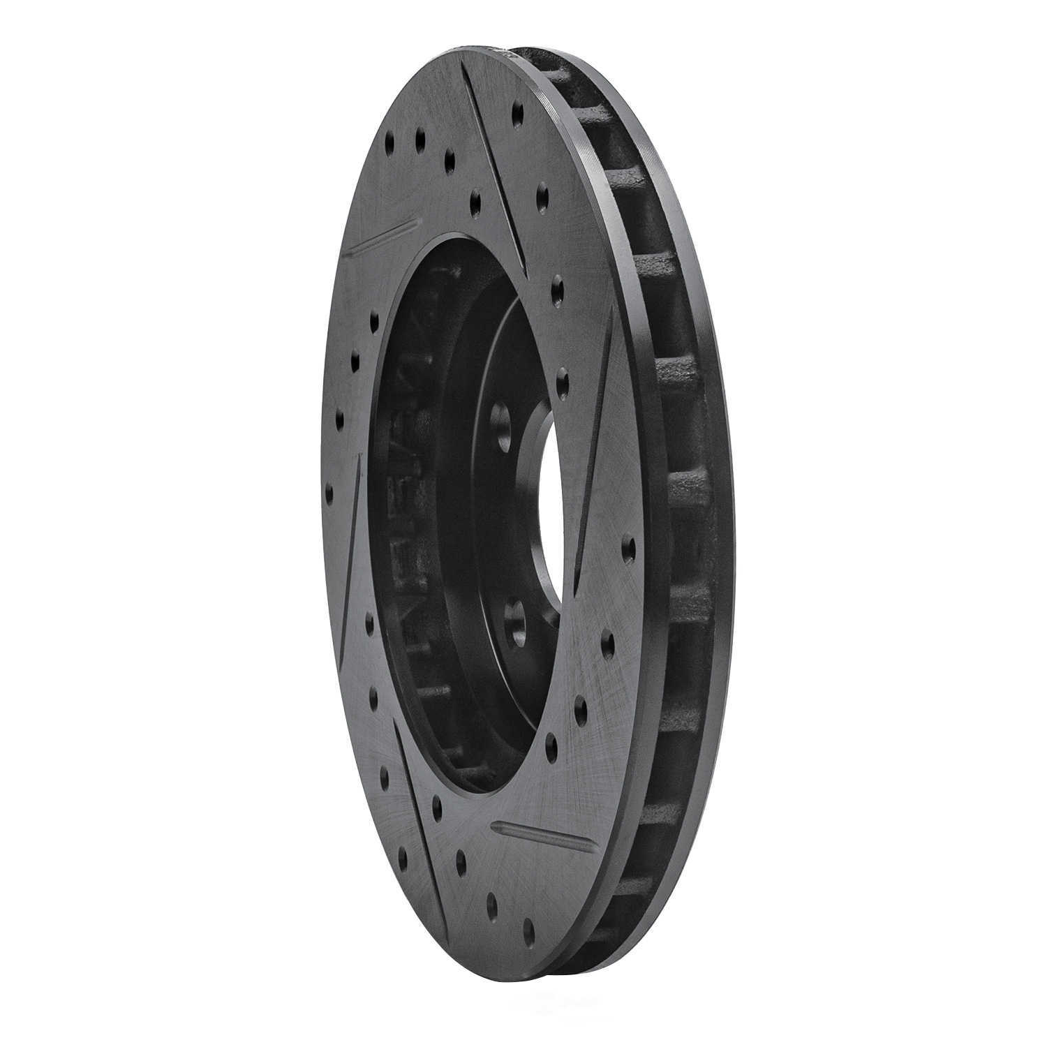 Dynamic Friction Company 633-40046L DFC Brake Rotor - Drilled And Slotted - Black