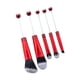 thumbnail image 2 of Juego de 5 Brochas para Maquillaje de Ojos jinwen Kit de Herramientas para Brochas Rojo, 2 of 8