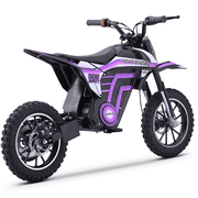 HOVERHEART Mini Motorized Dirt Bikes 500W, 15 MPH Top Speed, Dual Suspension(Purple)