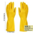 thumbnail image 3 of Graflsoa Premium Thickened Natural Rubber Gloves - Medium Size, Waterproof & Lead-Free, Ambidextrous Design, 11.8 Inch Length, 1 Pair Included, 3 of 6