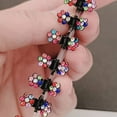 thumbnail image 2 of 12 Pieces Girls Mini Claw Clips Colorful Flower Bangs Hair Clips for Little Girls Crystal Rhinestones Hair Pins for Women Hair Accessories, 2 of 5