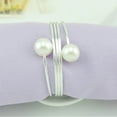 thumbnail image 4 of Bewildely 12 piezas casa servilleta anillo de Metal comedor moda toalla decoración boda fiesta banquete servilletas titular ornamento Mostrada Plata, 4 of 6