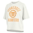 thumbnail image 2 of Women's Pressbox White Tennessee Volunteers Motley Crew Bishop Waist Length Oversized Slub T-Shirt, 2 of 3