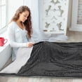 thumbnail image 7 of PAVILIA Reversible Sherpa Fleece Throw Blanket Twin Dark Grey, Soft Fuzzy Plush Flannel Throw, Warm Ribbed Microfiber Blanket for Sofa Couch Bed, Thick Striped Blanket, Grey, 60x80, 7 of 7