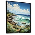 thumbnail image 2 of Designart "Coastalocean Coastal Euphony Pastoral II" Nautical & Beach Floater Framed Canvas Print, 2 of 7