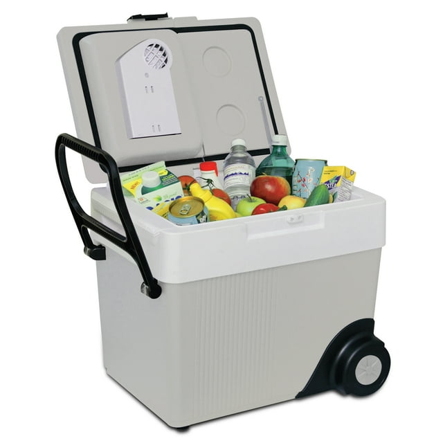 Koolatron 12V Wheeled Electric Cooler/Warmer 31L (33 qt), Gray