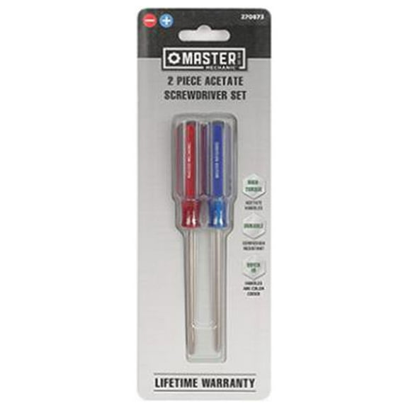 Master Mechanic GS20200608007 2-Pc. Acetate Screwdriver Set - Quantity 6