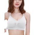 thumbnail image 5 of Ingzy Front Open Seamless Maternity Nursing Bra, 3-Row Back Closure Adjustable Straps Plus Size Lightweight Supportive Postpartum Breastfeeding Bra, 5 of 8