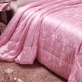 thumbnail image 4 of Naiovety Edredón de seda, edredón de satén de Color sólido, ropa de cama interior, relleno elástico, manta ligera, regalo de invierno Juegos de cama Jade verde, 4 of 6