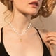 thumbnail image 5 of Collar para mujer, joyería para mujer, joyería para mujer, collar de perlas con colgante de diamantes de moda para mujer, joyería de regalo, collar para mujer, 5 of 5