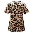 thumbnail image 3 of XZNGL T-Shirts d'Été pour Femmes Femmes Été Col Rond Imprimé Floral T-Shirts en Dentelle Blouses Confortables pour Femme Hauts Femmes T-Shirts Été T-Shirts pour Femmes pour l'Été Hauts et Blouses pour Femmes Été, 3 of 4