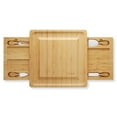 thumbnail image 4 of Casafield Bamboo Cheese Board with Stainless Steel Knives and Slide-Out Snack Trays, 4 of 7