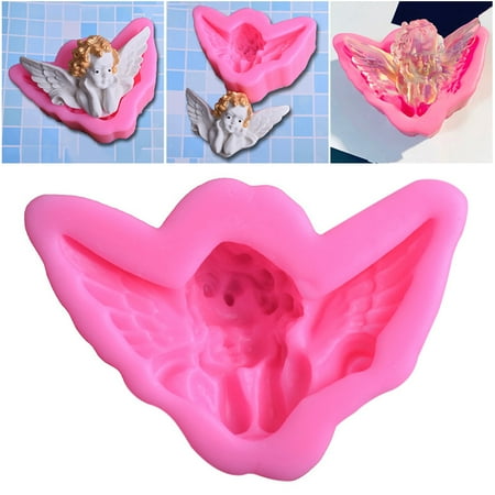 

TOPOINT Angel with Wings Fondant Mold Angle Baby Wing Silicone Mould Candy Mold Sugar Craft Molds for DIY Cake Decorating New