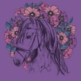 thumbnail image 2 of Girl's Lost Gods Horse Floral Crown Wreath  Graphic Tee Purple Berry - Crown Large, 2 of 4