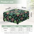 thumbnail image 7 of Xoenoiee Tropical Palm Leaves Print Ottoman Chair Cover Ottoman Chair Slipcovers Printed Square Storage Stool Cover Stretch Footstool Footrest Sofa Slipcovers with Elastic Bottom, S, 7 of 7