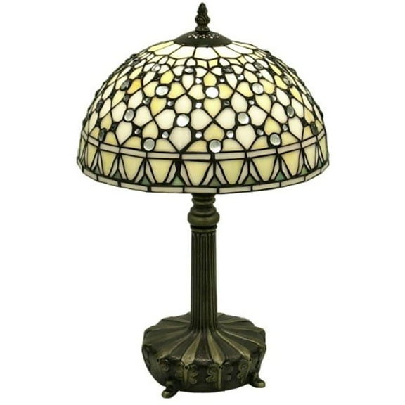 Warehouse of Tiffany Tiffany-style White Jewel Lamp