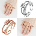 thumbnail image 4 of Aphro To My Daughter - Fidget Ring, Open Adjustable Spinning Anxiety Bead Spinner Ring, Calming Worry Meditation Rings for Women, Fashion Jewelry Gifts for Daughter (Rose Gold), 4 of 8