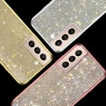 thumbnail image 6 of Compatible with Galaxy S22 Diamond Case Cute Bling Glitter Rhinestone Crystal Shiny Sparkle Protective Electroplate Plating Bumper Luxury Fashion Protection Cover for Women Grils, 6 of 14