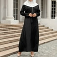thumbnail image 3 of Islamic Maxi Dress for Women Abaya Long Sleeve Dress Comfortable Loose Muslim One-Piece Dress Full Length Kaftan, 3 of 9