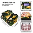 thumbnail image 3 of Pear Double Layered Insulated Refrigerated Large Capacity Handheld Lunch Bag with Two Compartments - 7.1x11.4x16.1 Inches, 3 of 6