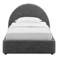thumbnail image 5 of Platform Bed Frame, Twin Size, Grey Gray, Fabric, Bedroom, Modern Contemporary HB36778, 5 of 9