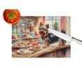 thumbnail image 4 of Yorkshire Terrier Yorkie Christmas Cookies Glass Cutting Board, 4 of 5