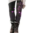 thumbnail image 6 of Feancey Limited Time Sales of The Day Valentines Day High Waisted Leggings for Women No Front Seam Heart Print Yoga Pants Workout Casual Seamless Butt Lift Tights Purple S, 6 of 8