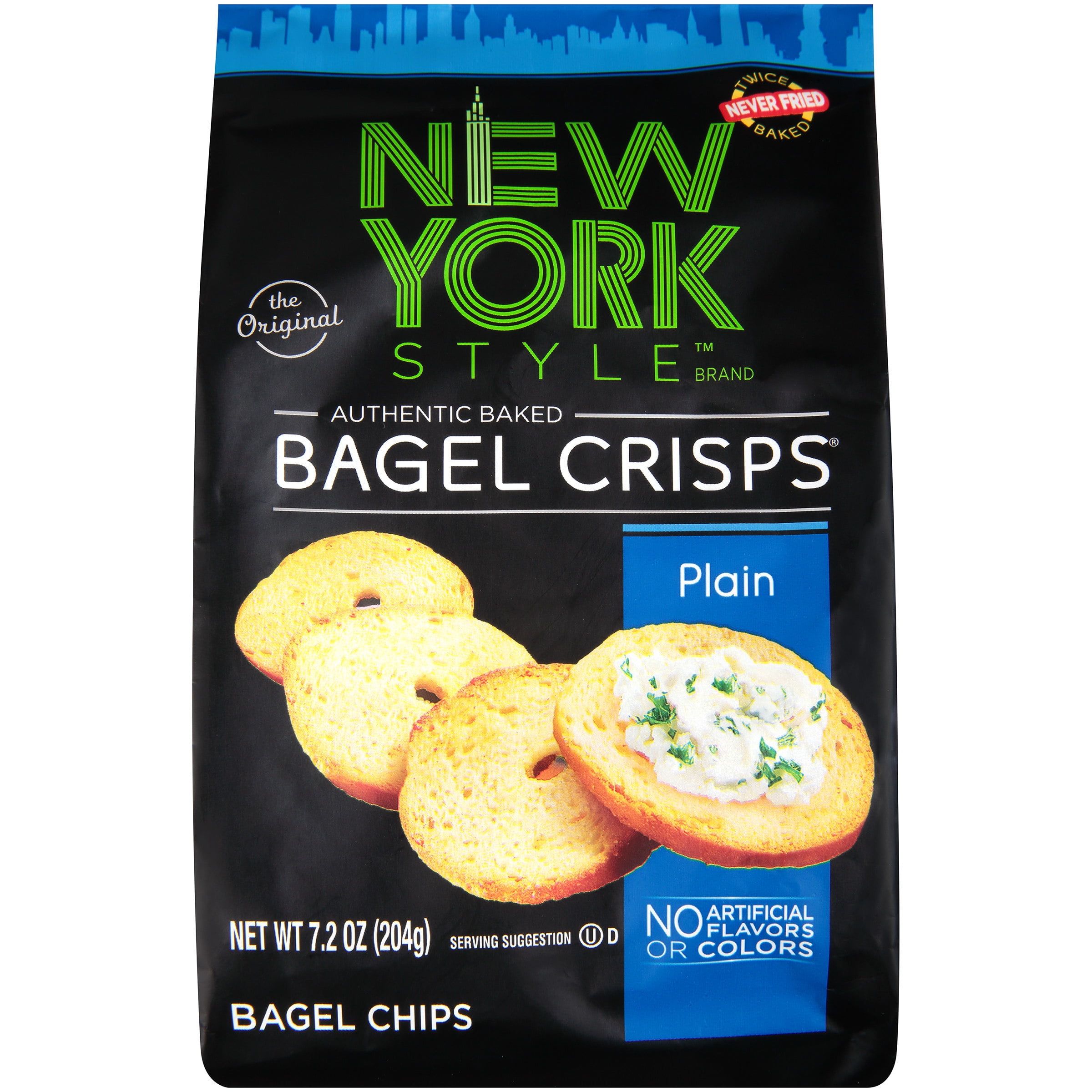 New York Style Bagel Crisps The Original Plain Bagel Chips, 7.2 oz