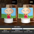 thumbnail image 4 of Cartoon Stewie Family Guy Acrylic Night Light Adjustable 3 Light Modes USB Cable Lamp Light Display Base Rectangular LED Light For Bookshelves Desk Bedside Tables Bedroom Child Room, 4 of 9