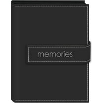 Pioneer Photo Albums 36-Pocket 5 by 7-Inch Embroidered "Memories" Strap Sewn Leatherette Cover Photo Album, Mini, Black