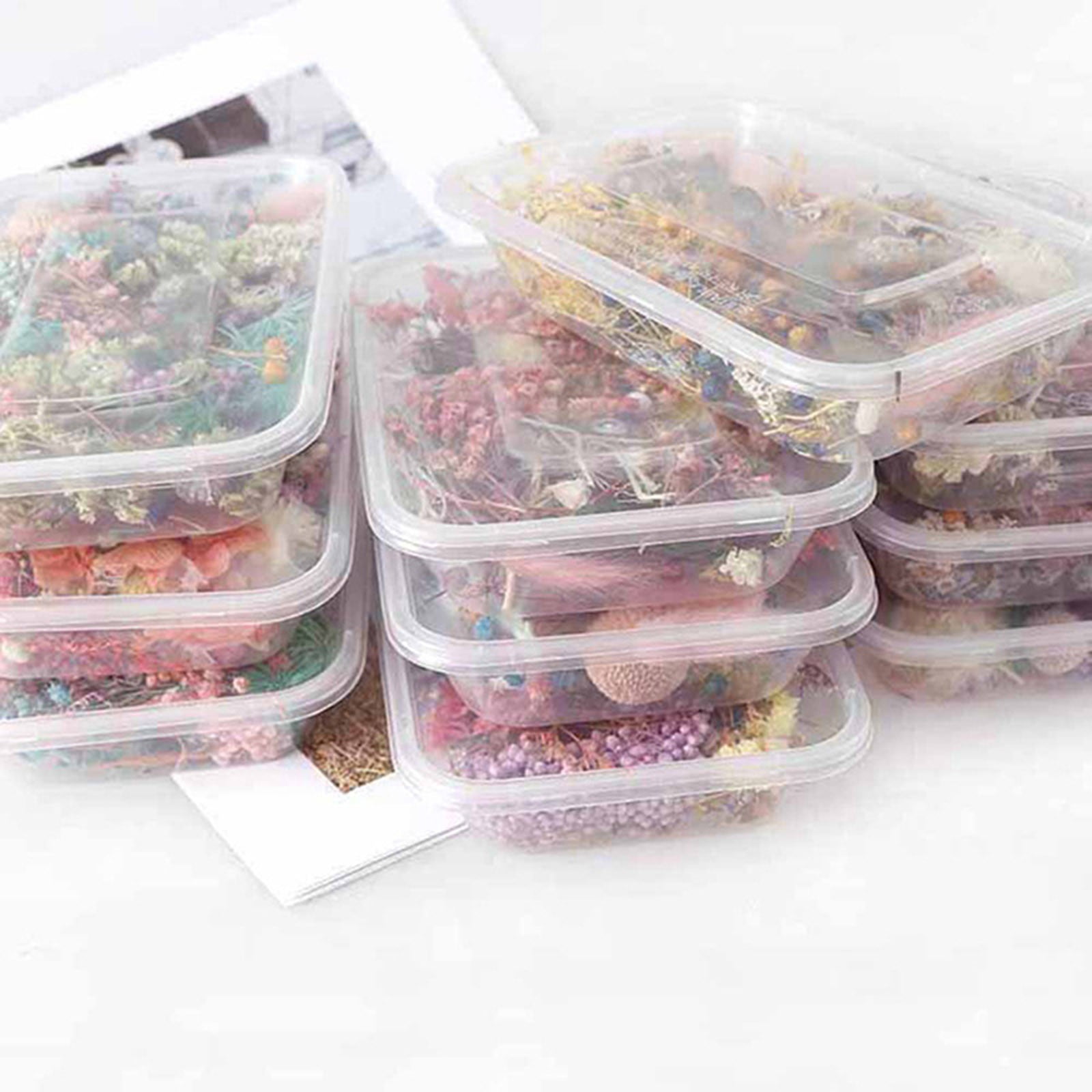 5 Box Dried Flowers,Mixed Colors Dried Flowers,Small Dry Flower for DIY Arts and Crafts Candles,Soap Making,Resin Jewelry Nail Pendant,Greeting Cards,Scrapbooking,Wedding Decor,Random Color 5PCS