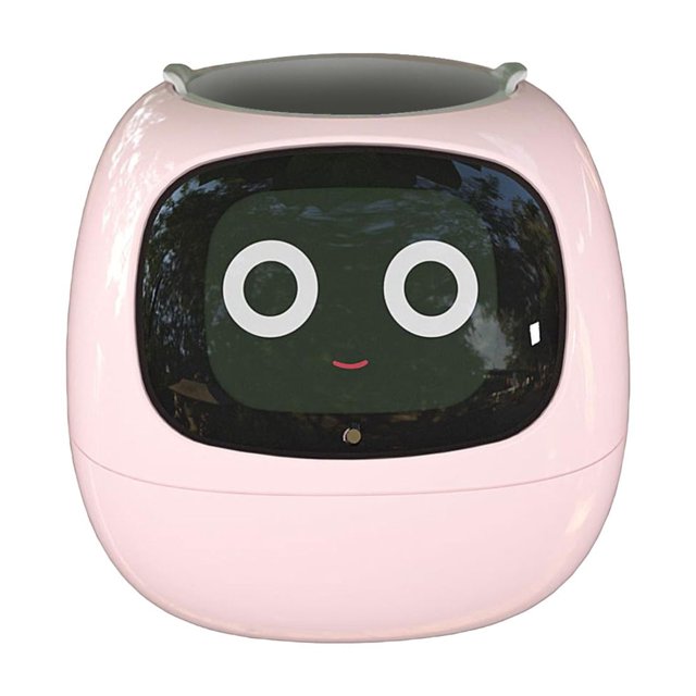 Flowerpots with Dish Ceramic, Smart Flowerpots with Artificial Intelligence Time Temperature Display and Numerous Expressive Animatio Ns Based on The Environment, Flower Pots