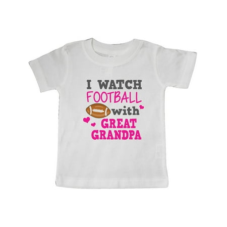 

Inktastic I Watch Football with My Great Grandpa Gift Baby Girl T-Shirt