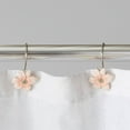 SKL Home Misty Floral Shower Curtain Hook Set, Pink, 12 piece