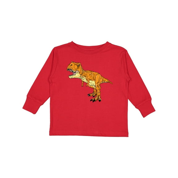 Inktastic Roaring T-rex Boys or Girls Long Sleeve Toddler T-Shirt