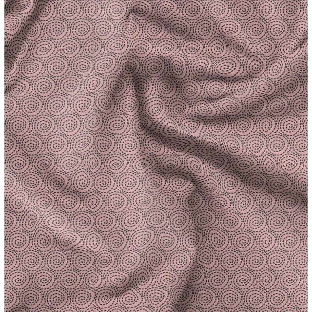 Soimoi Pink Rayon Crepe Fabric Abstracts Abstract Print Fabric by the Yard 46 Inch Wide