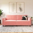 thumbnail image 3 of DHP Pin Tufted Transitional Futon, Pink Velvet, 3 of 10