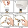 thumbnail image 3 of Wooden Tripod Nightstand Lamps with Fabric Linen Shade, 3 of 7