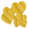 Beistle 54698-GD Packaged Gold Foil Heart Cutouts, Assorted Sizes, 7 Cutouts In Package