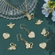 thumbnail image 4 of 50 piezas de colgantes de aleación con circonitas cúbicas en 5 estilos: colgantes con forma de corazón, abeja, mariposa, ala y flecha con diamantes de imitación., 4 of 5