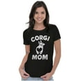 thumbnail image 3 of Corgi Mom Dog Pet Parent Fur Mama Womens Slim Fit Graphic Tee Brisco Brands M, 3 of 5